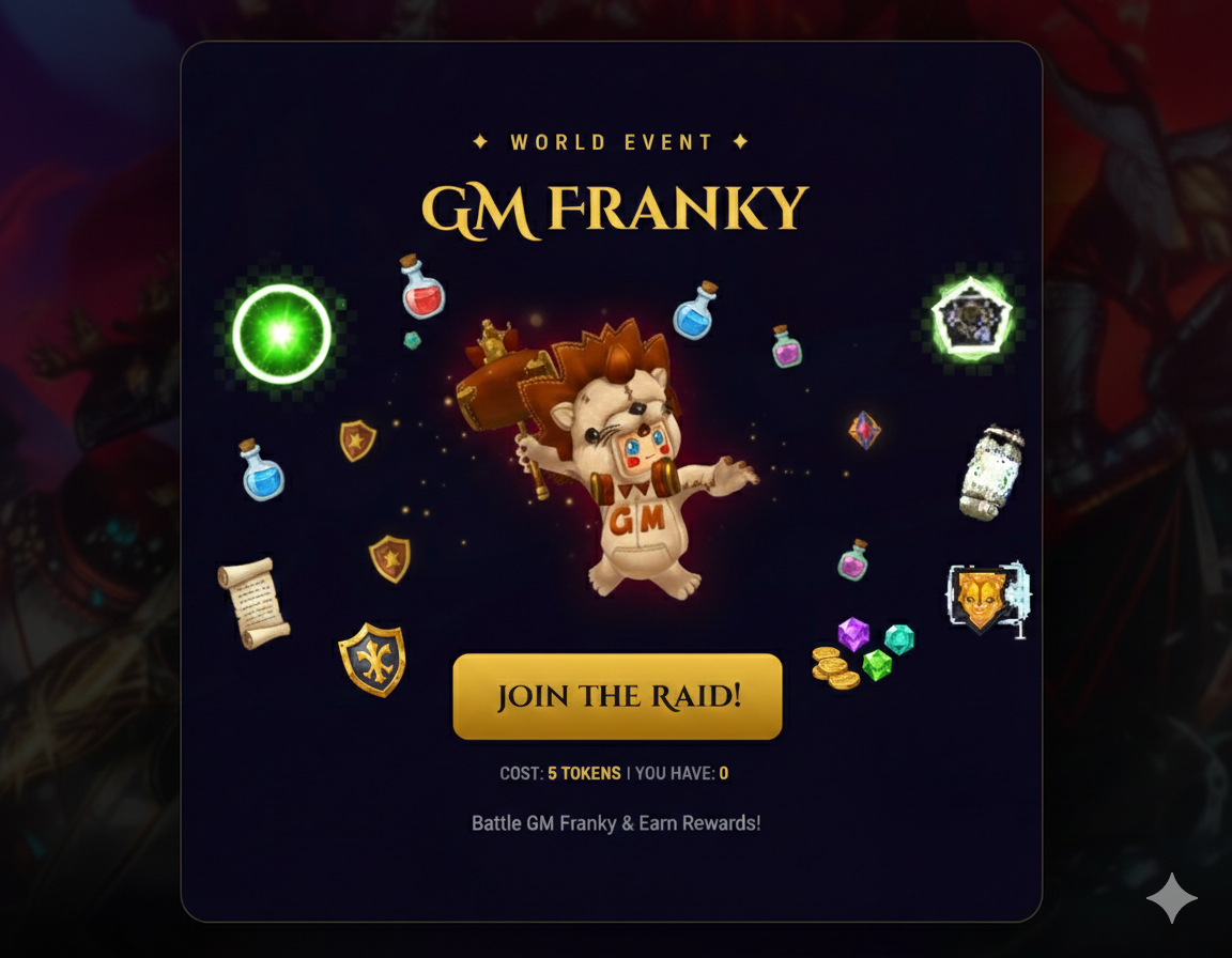 WORLD EVENT: GM FRANKY HAS APPEARED!